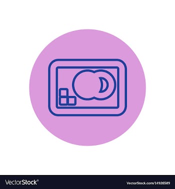 Icon on the topic office on circle cre vector image