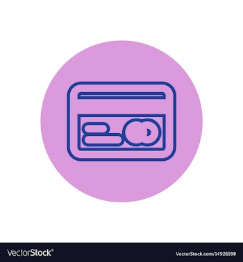 Icon on the topic office on circle cre vector image