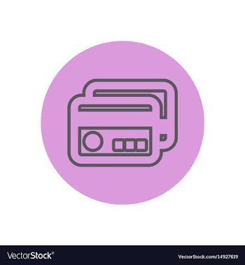 Icon on the topic office on circle cre vector image