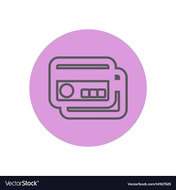 Icon on the topic office on circle cre vector image