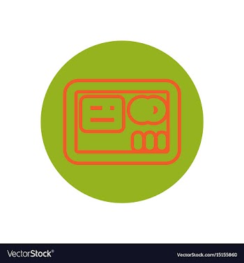 Icon on the topic office on circle cre vector image