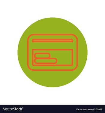 Icon on the topic office on circle cre vector image