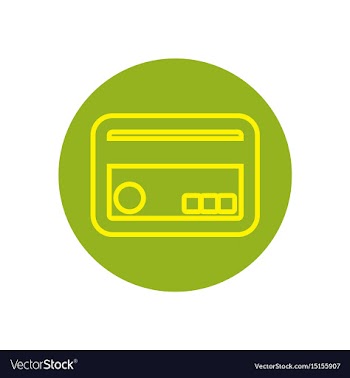 Icon on the topic office on circle cre vector image