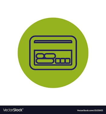 Icon on the topic office on circle cre vector image