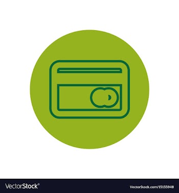 Icon on the topic office on circle cre vector image