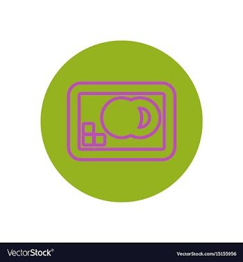Icon on the topic office on circle cre vector image