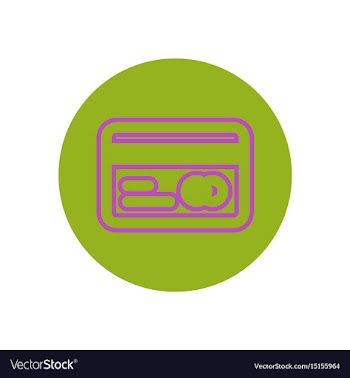 Icon on the topic office on circle cre vector image