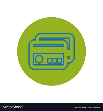 Icon on the topic office on circle cre vector image