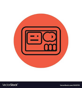 Icon on the topic office on circle cre vector image