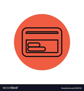 Icon on the topic office on circle cre vector image