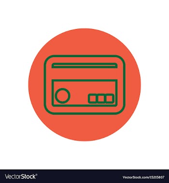 Icon on the topic office on circle cre vector image