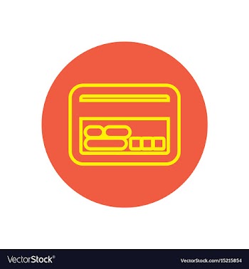 Icon on the topic office on circle cre vector image
