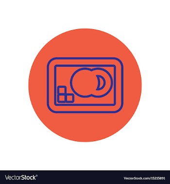 Icon on the topic office on circle cre vector image