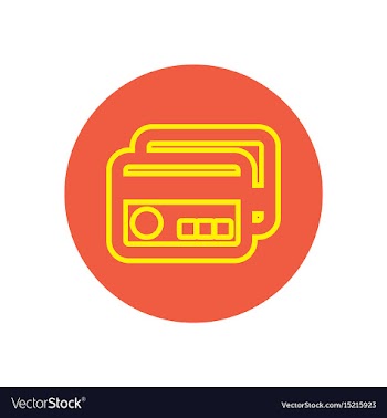 Icon on the topic office on circle cre vector image