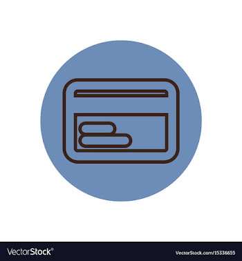 Icon on the topic office on circle cre vector image
