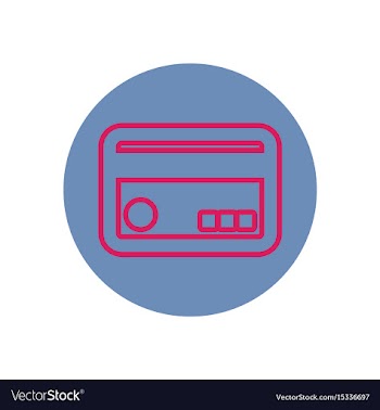 Icon on the topic office on circle cre vector image