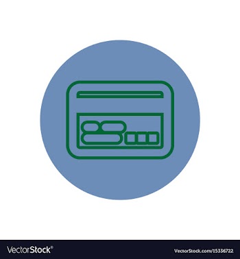 Icon on the topic office on circle cre vector image