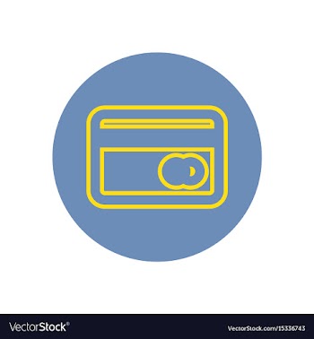 Icon on the topic office on circle cre vector image