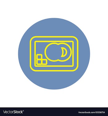 Icon on the topic office on circle cre vector image