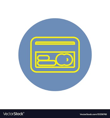 Icon on the topic office on circle cre vector image