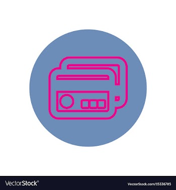 Icon on the topic office on circle cre vector image
