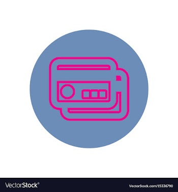 Icon on the topic office on circle cre vector image