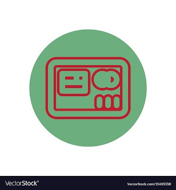 Icon on the topic office on circle cre vector image