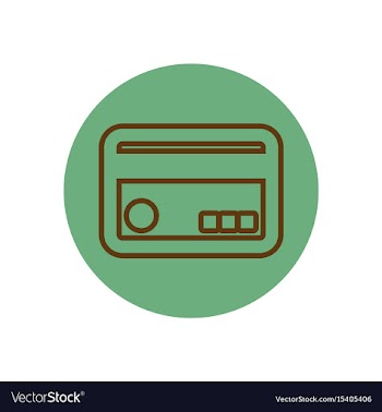 Icon on the topic office on circle cre vector image