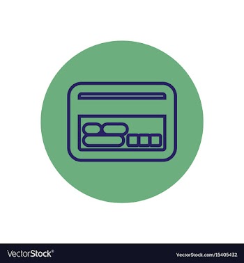 Icon on the topic office on circle cre vector image