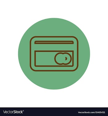 Icon on the topic office on circle cre vector image