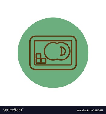 Icon on the topic office on circle cre vector image