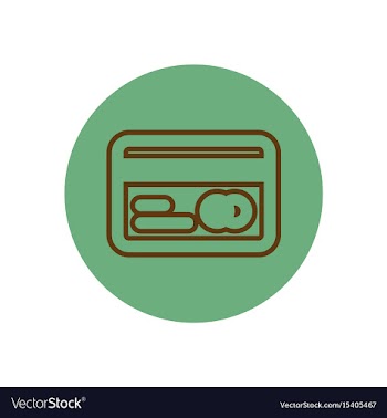 Icon on the topic office on circle cre vector image