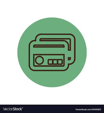 Icon on the topic office on circle cre vector image