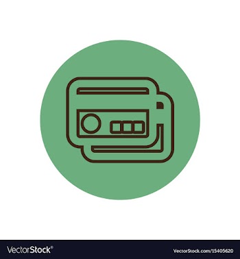 Icon on the topic office on circle cre vector image