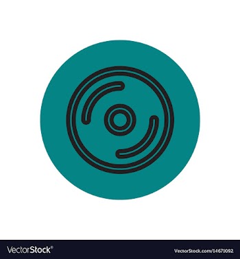 Icon on the topic office on circle d vector image