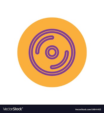 Icon on the topic office on circle d vector image