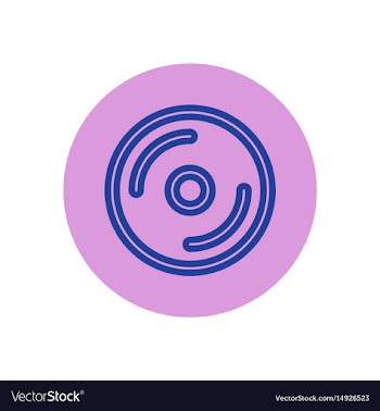 Icon on the topic office on circle d vector image