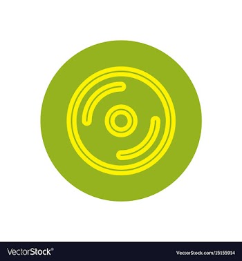 Icon on the topic office on circle d vector image
