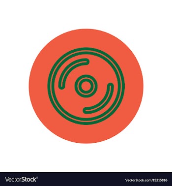Icon on the topic office on circle d vector image