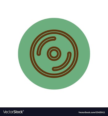 Icon on the topic office on circle d vector image