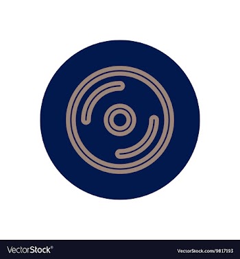 Icon on the topic office on circle disk vector image