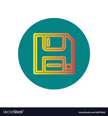 Icon on the topic office on circle diske vector image