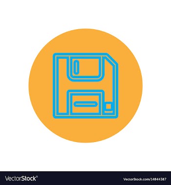 Icon on the topic office on circle diske vector image