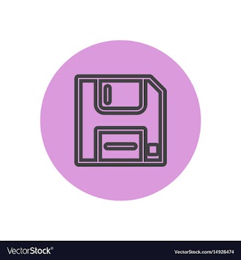 Icon on the topic office on circle diske vector image