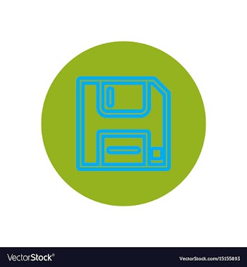 Icon on the topic office on circle diske vector image