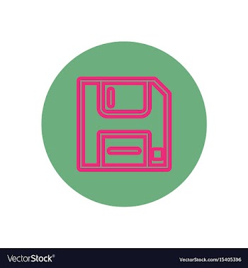Icon on the topic office on circle diske vector image