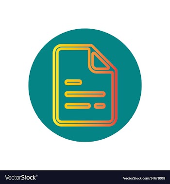 Icon on the topic office on circle docum vector image