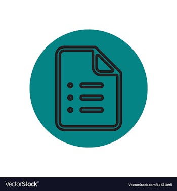 Icon on the topic office on circle docum vector image