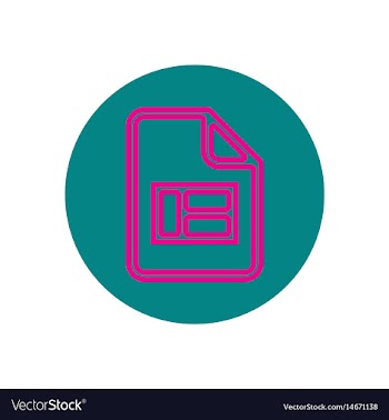Icon on the topic office on circle docum vector image