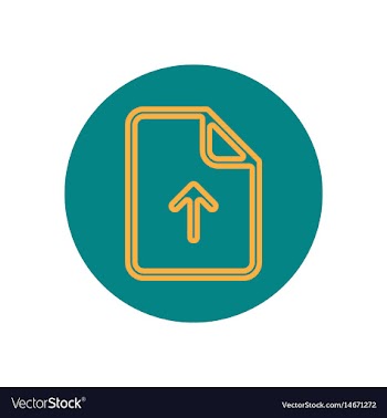 Icon on the topic office on circle docum vector image